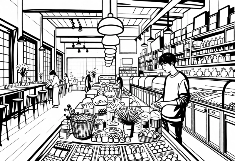 A vintage candy shop