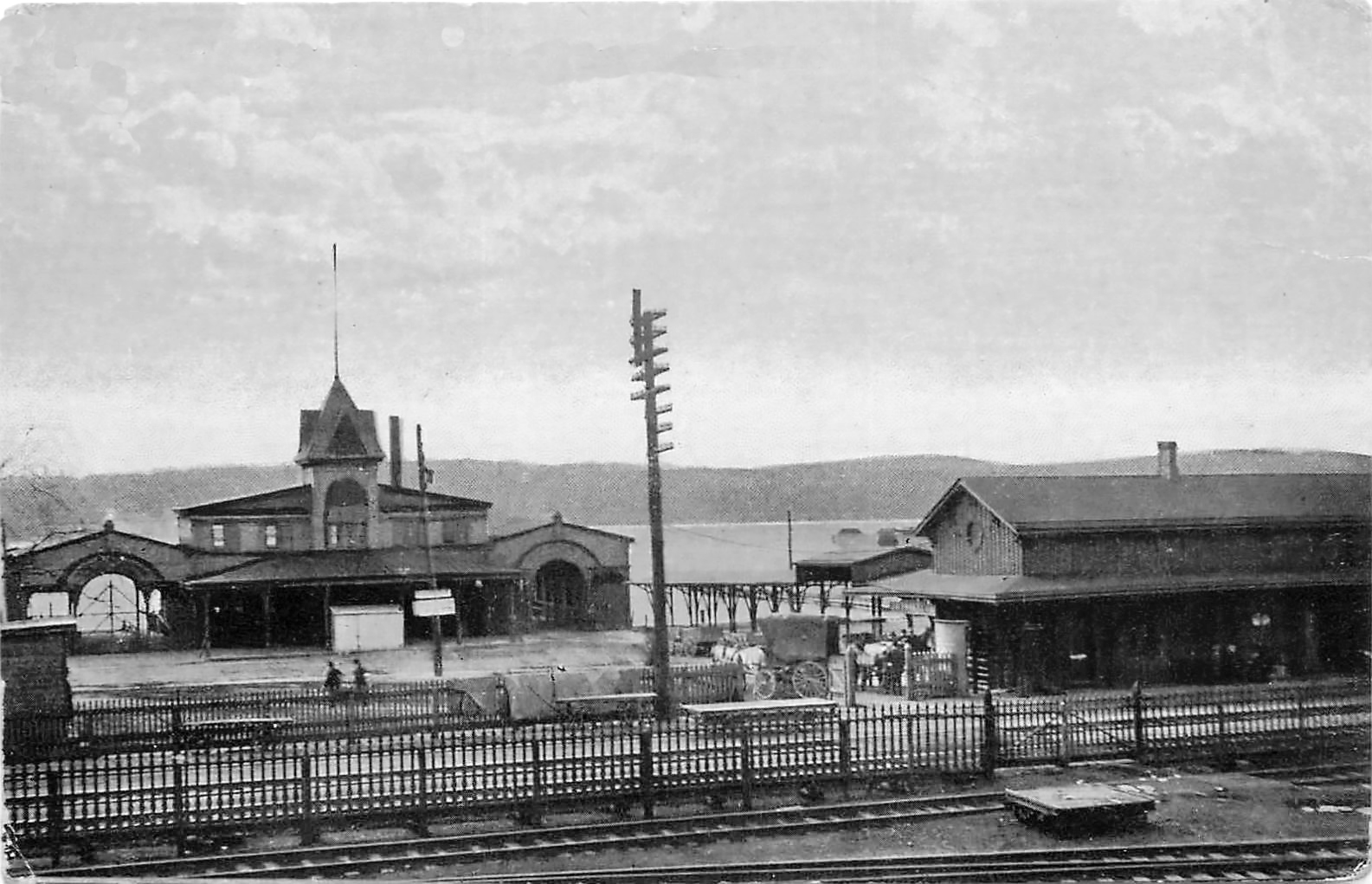Ferry & Train Station, Fishkill Landing (Beacon) NY, Dutchess County c1910
