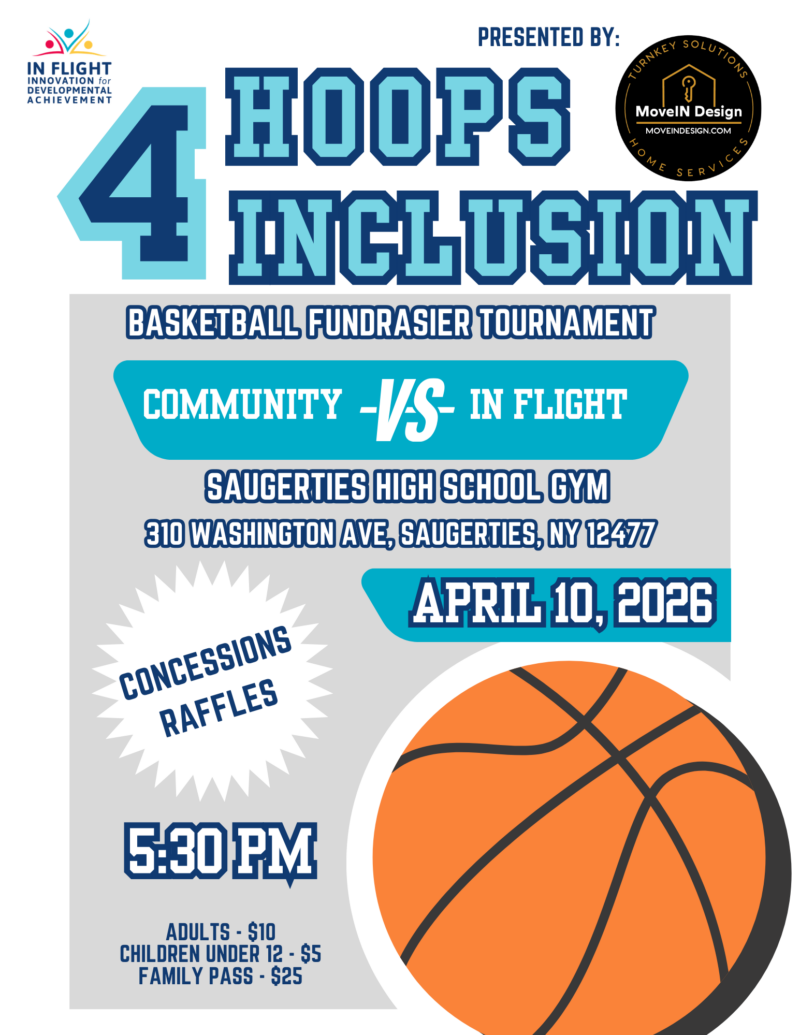 Hoops 4 Inclusion Flyer with Presenting Sponsor Logo