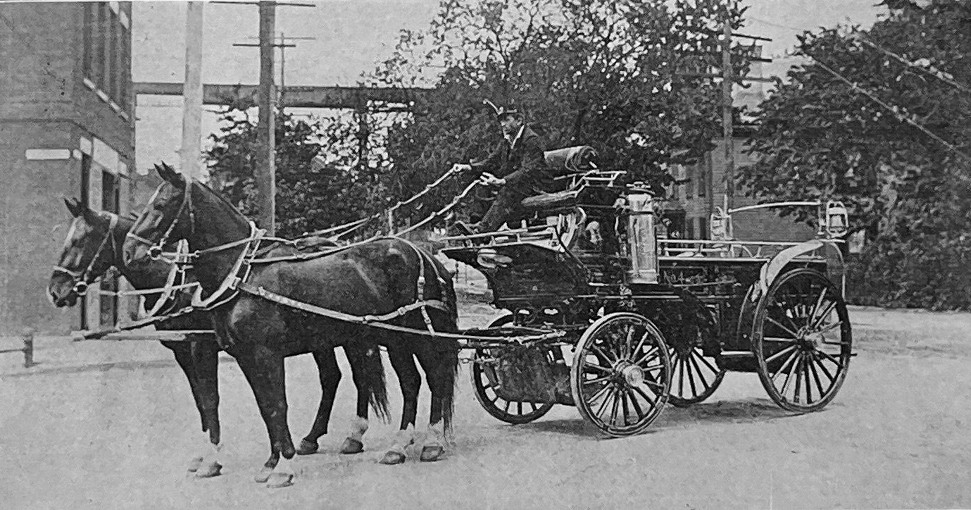 Horse Drawn Fire Truck, Cataract Steamer Co. No. 4, Poughkeepsie NY, Dutchess County 1907