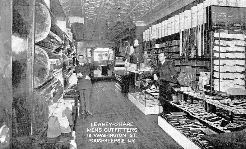 Leahey-O'Hare Mens Clothes, Poughkeepsie NY, Dutchess County 1907