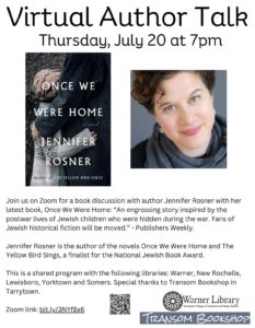 Virtual-Author-Talk-Jennifer-Rosner-Flyer-ee90d18313f1eacbdf141dd75eeb1c25