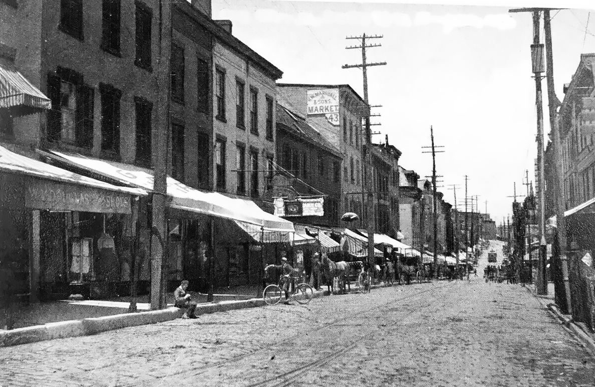 Water Street Looking North In Newburgh NY, Orange County 1907