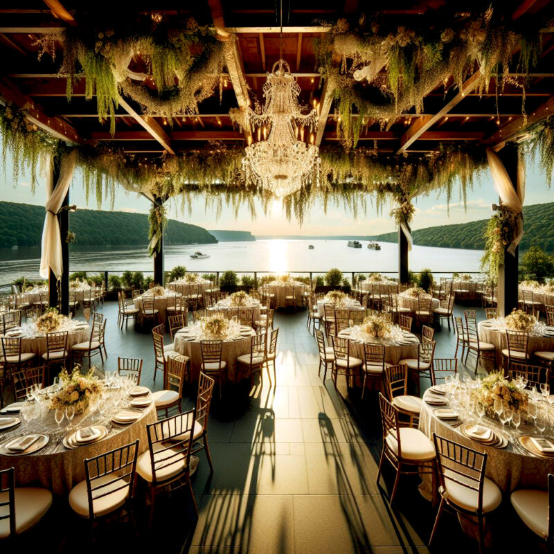Wedding venue with a View of the Hudon River