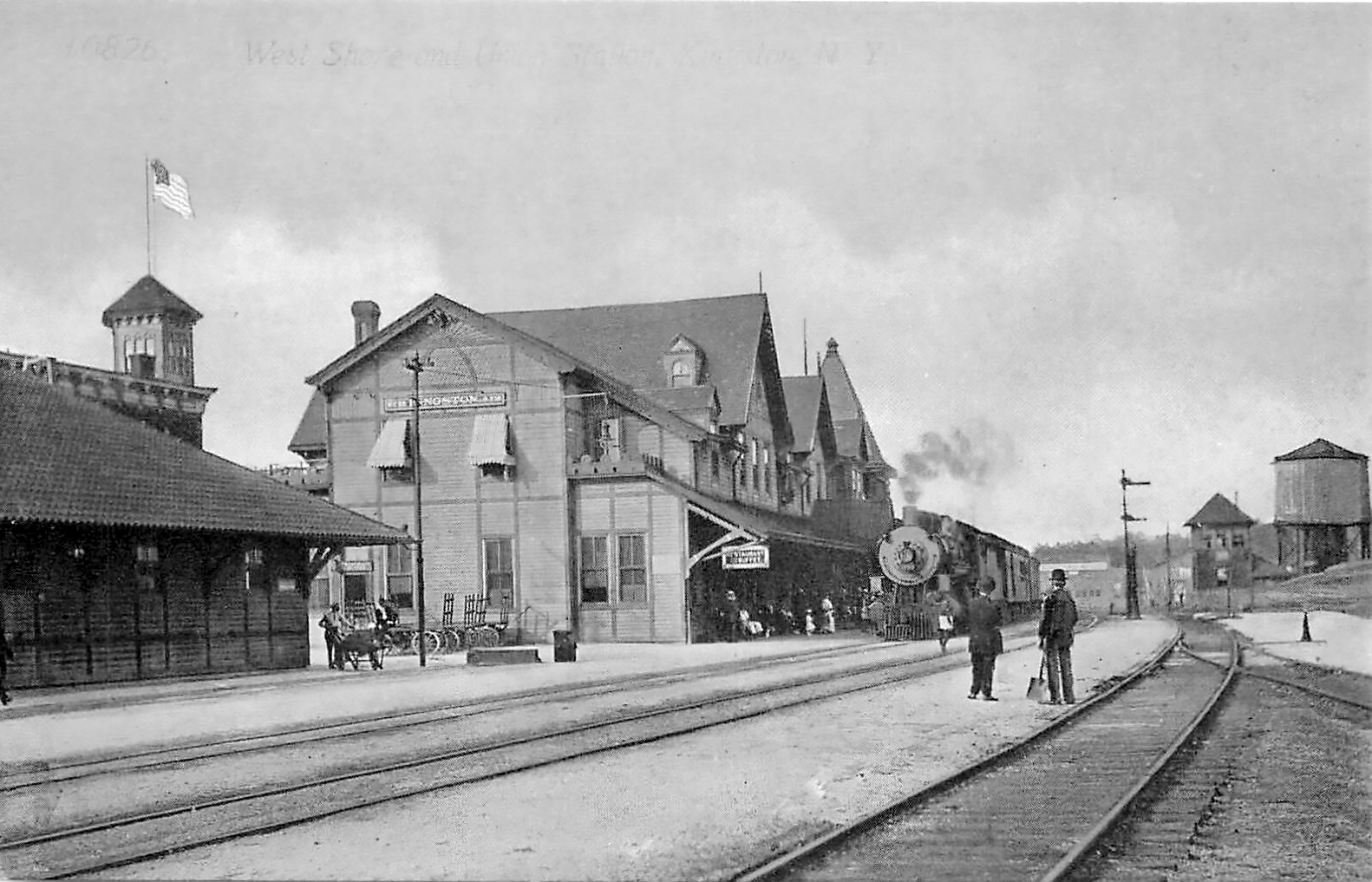 West Shore & Union Station, Kingston NY, Ulster County c1907